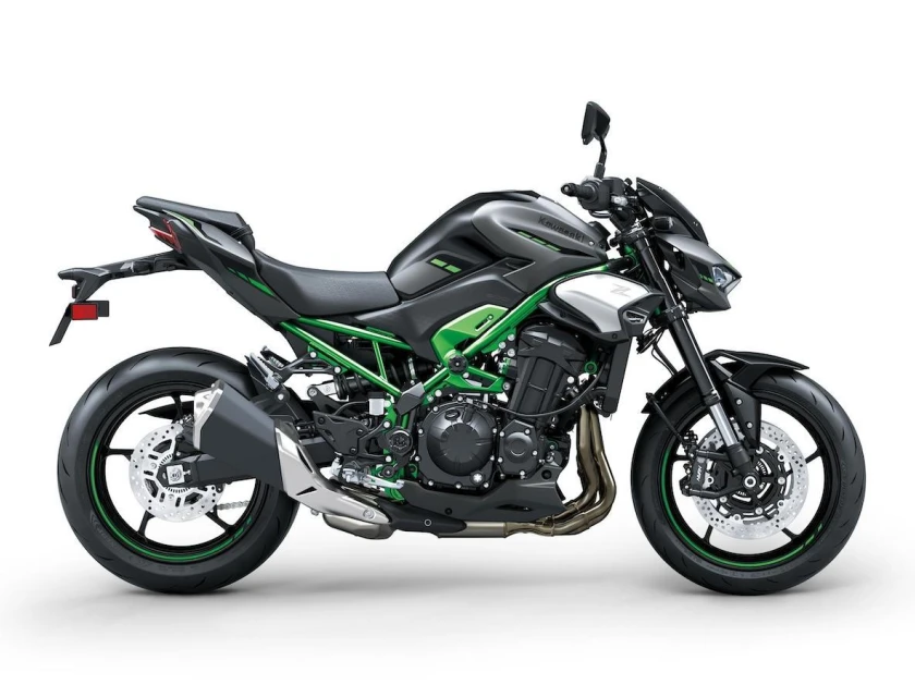 Kawasaki Z900 Metallic Moondust Gray / Metallic Spark Black / Candy Lime Green