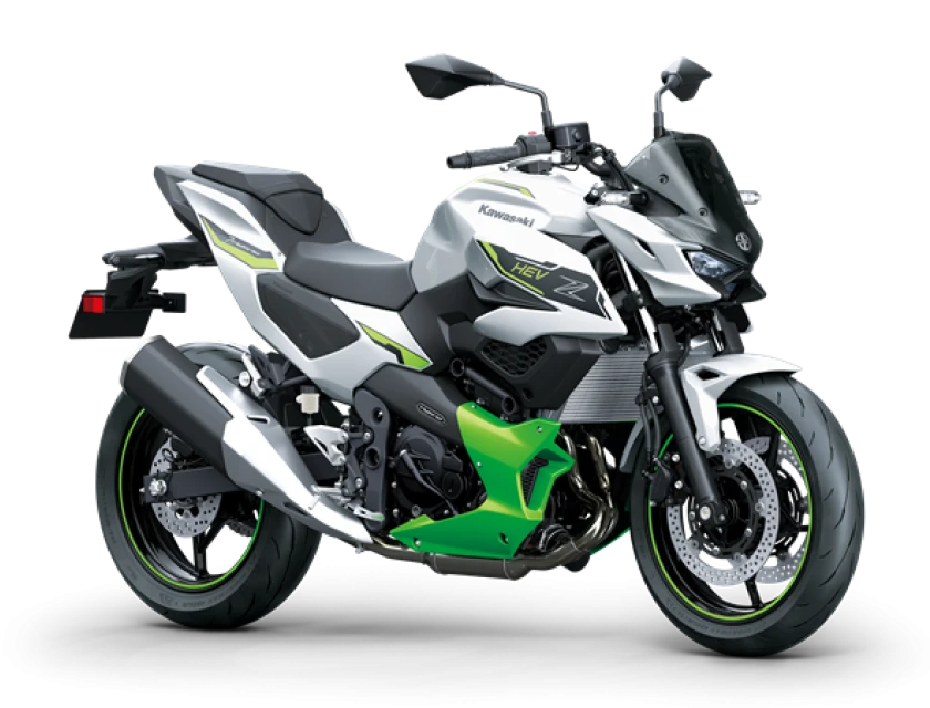 Kawasaki Z7 Hybrid Metallic Bright Silver / Metallic Matte Lime Green / Ebony
