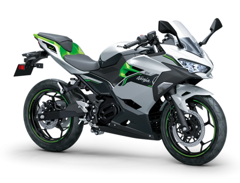 Kawasaki Ninja e-1 Metallic Bright Silver / Metallic Matte Lime Green / Ebony